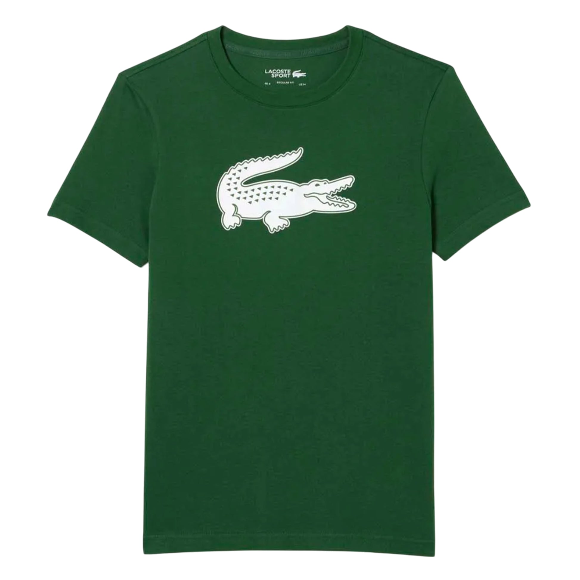 Green - Front - Lacoste Mens Logo Ultra Dry Sport T-Shirt
