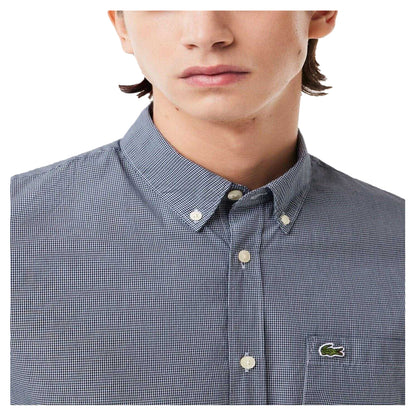 White-Navy Blue - Side - Lacoste Mens Regular Short-Sleeved Shirt