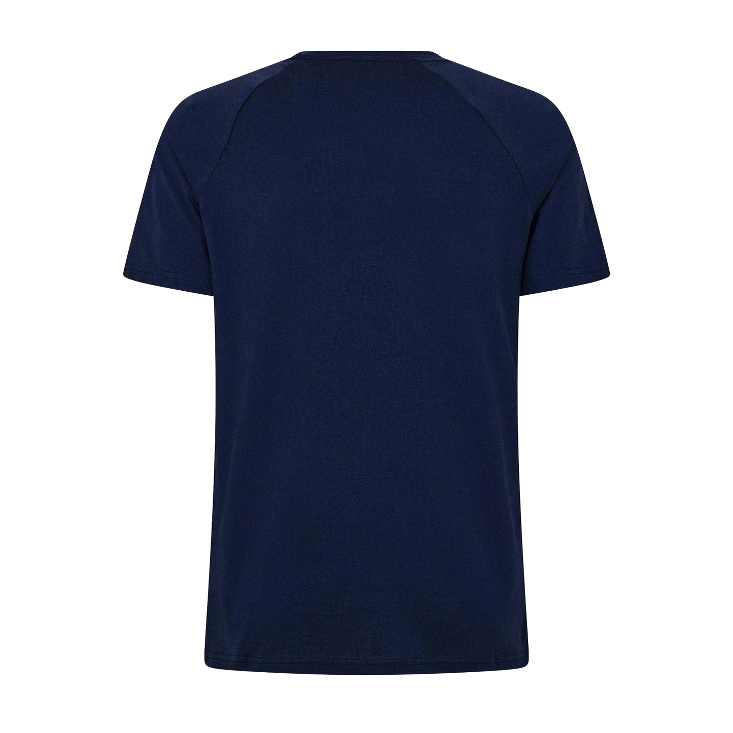 Navy - Back - Boss Mens Logo Slim Raglan T-Shirt