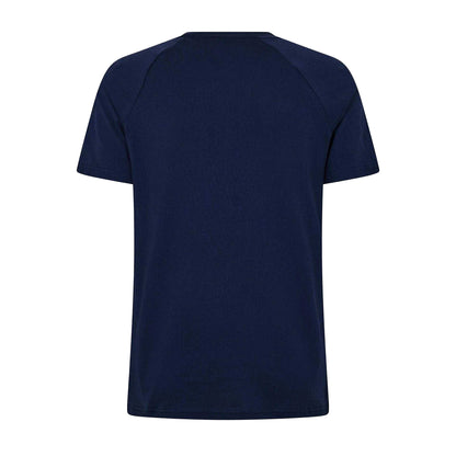 Navy - Back - Boss Mens Logo Slim Raglan T-Shirt