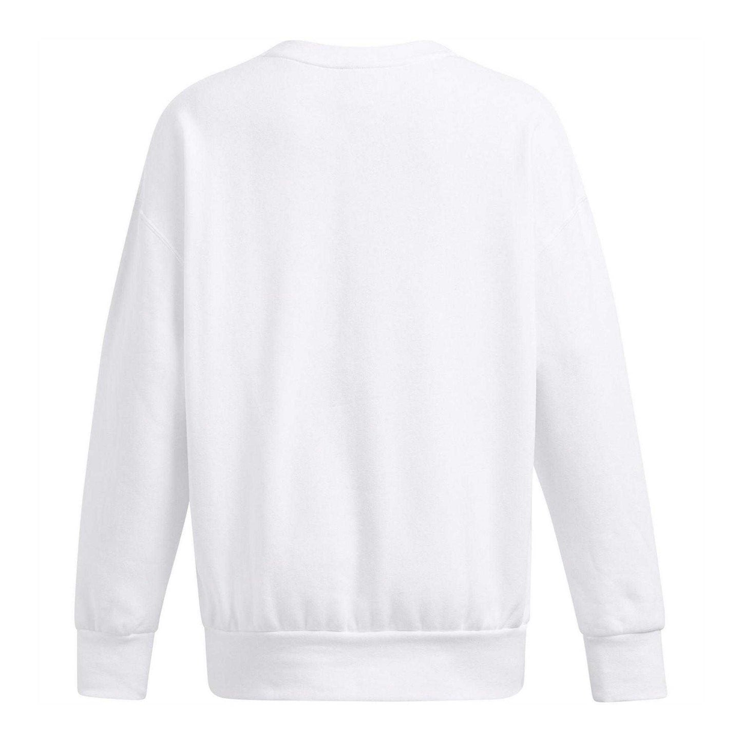 White-Black - Back - Under Armour Womens-Ladies Essential Fleece Sweatshirt