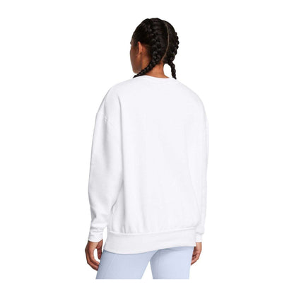 White-Black - Close up - Under Armour Womens-Ladies Essential Fleece Sweatshirt