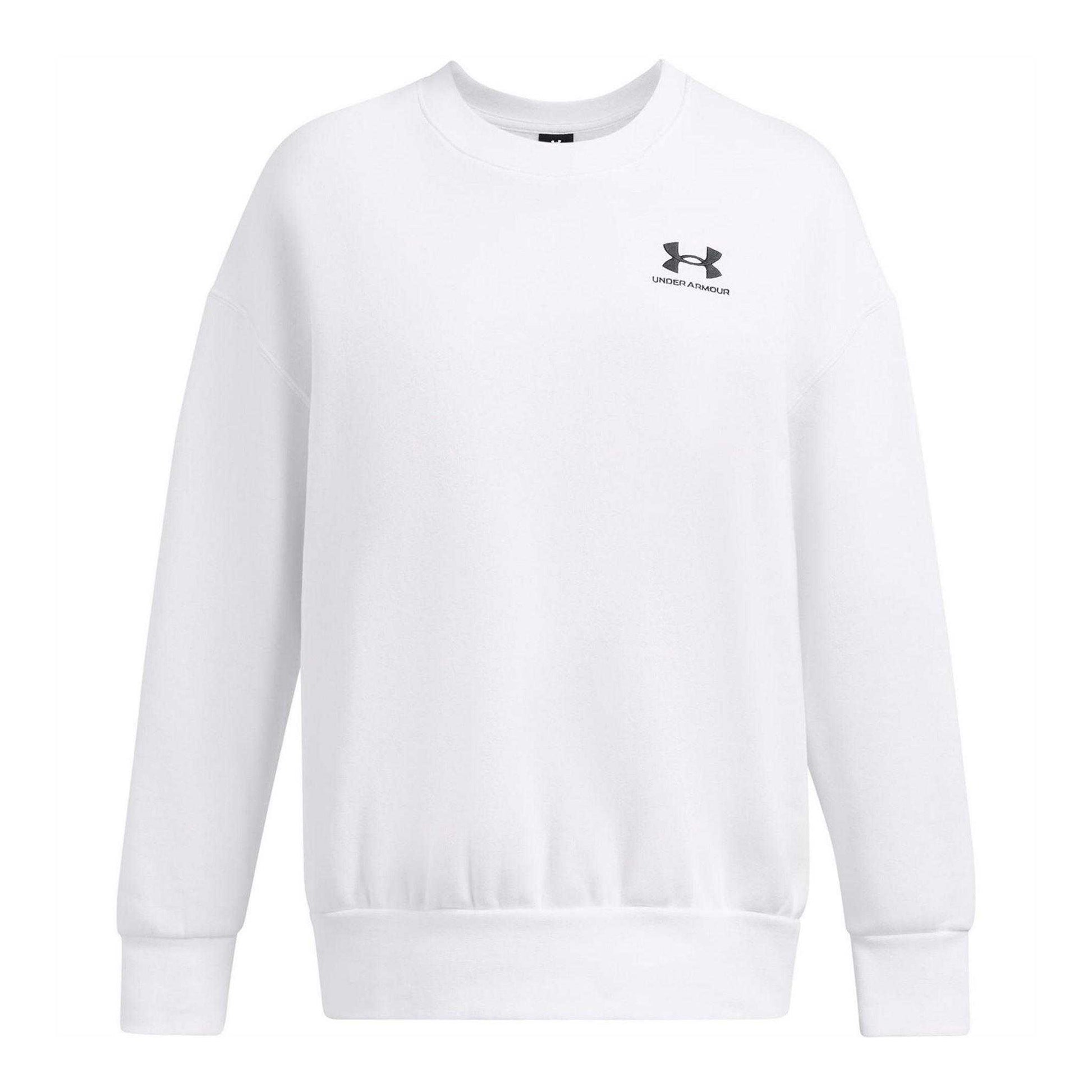 White-Black - Front - Under Armour Womens-Ladies Essential Fleece Sweatshirt