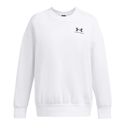 White-Black - Front - Under Armour Womens-Ladies Essential Fleece Sweatshirt