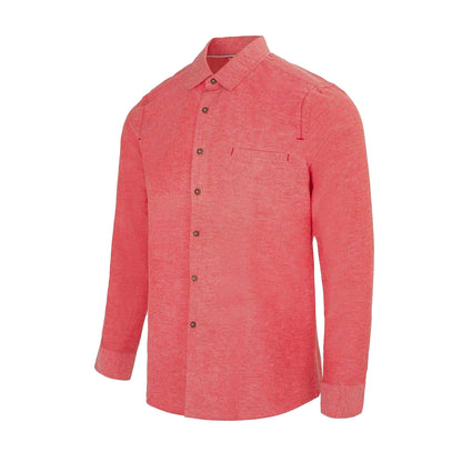 Red - Side - Firetrap Mens Plain Cotton Blend Shirt