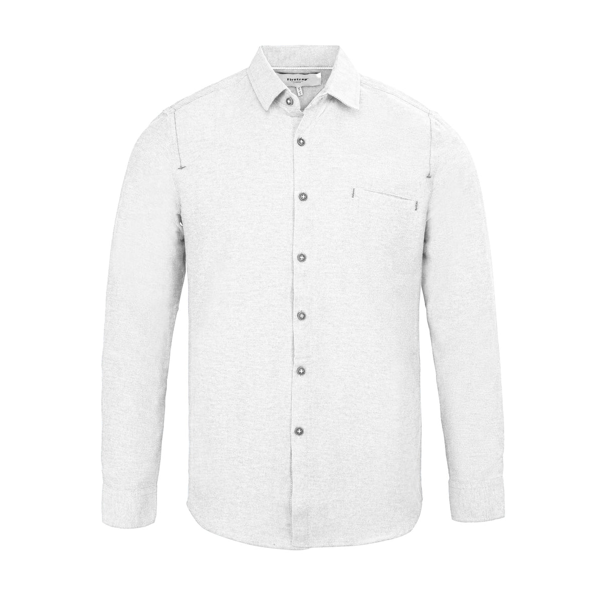 White - Front - Firetrap Mens Plain Cotton Blend Shirt