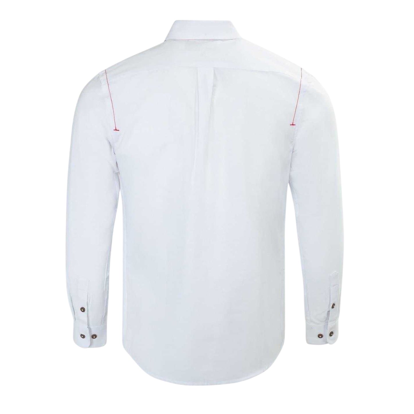 White - Back - Firetrap Mens Plain Cotton Blend Shirt