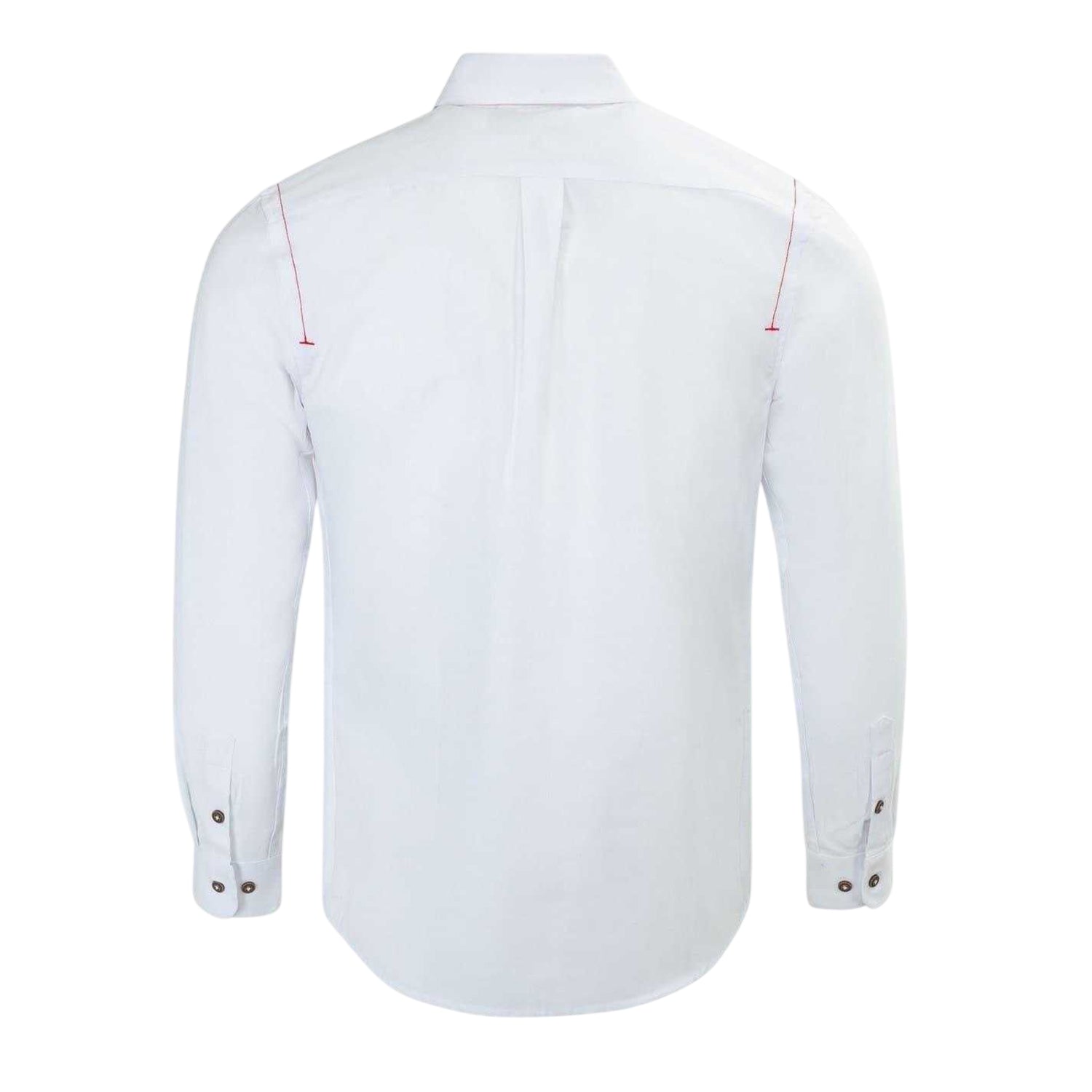 White - Back - Firetrap Mens Plain Cotton Blend Shirt