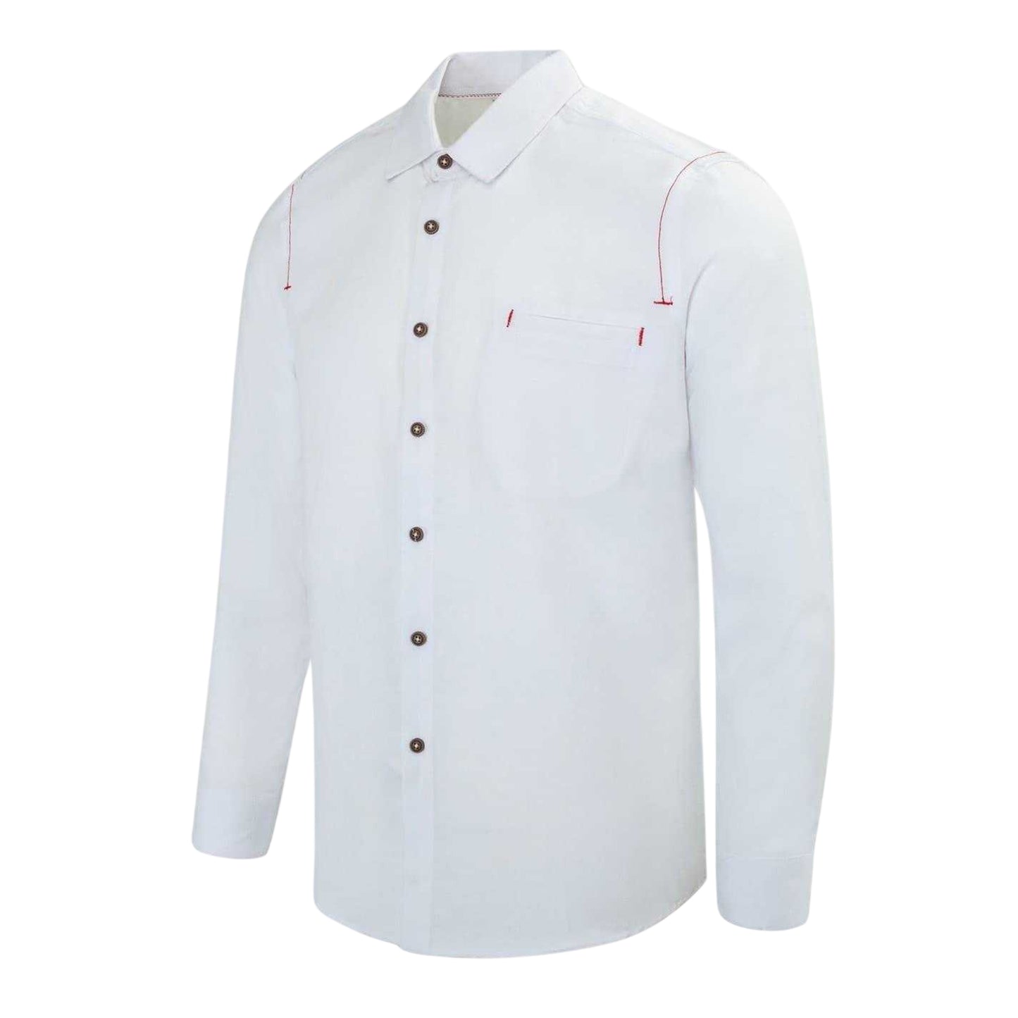 White - Side - Firetrap Mens Plain Cotton Blend Shirt