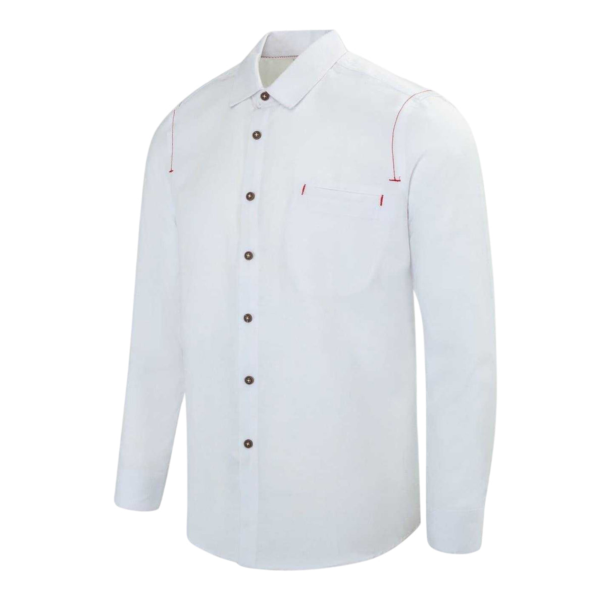 White - Side - Firetrap Mens Plain Cotton Blend Shirt