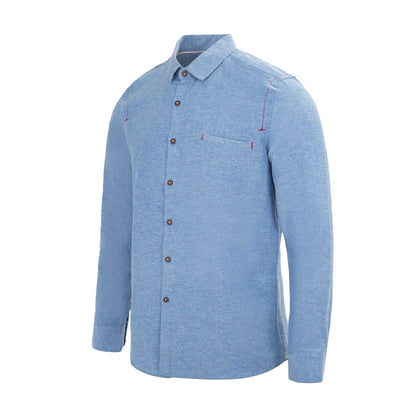 Light Blue - Side - Firetrap Mens Plain Cotton Blend Shirt