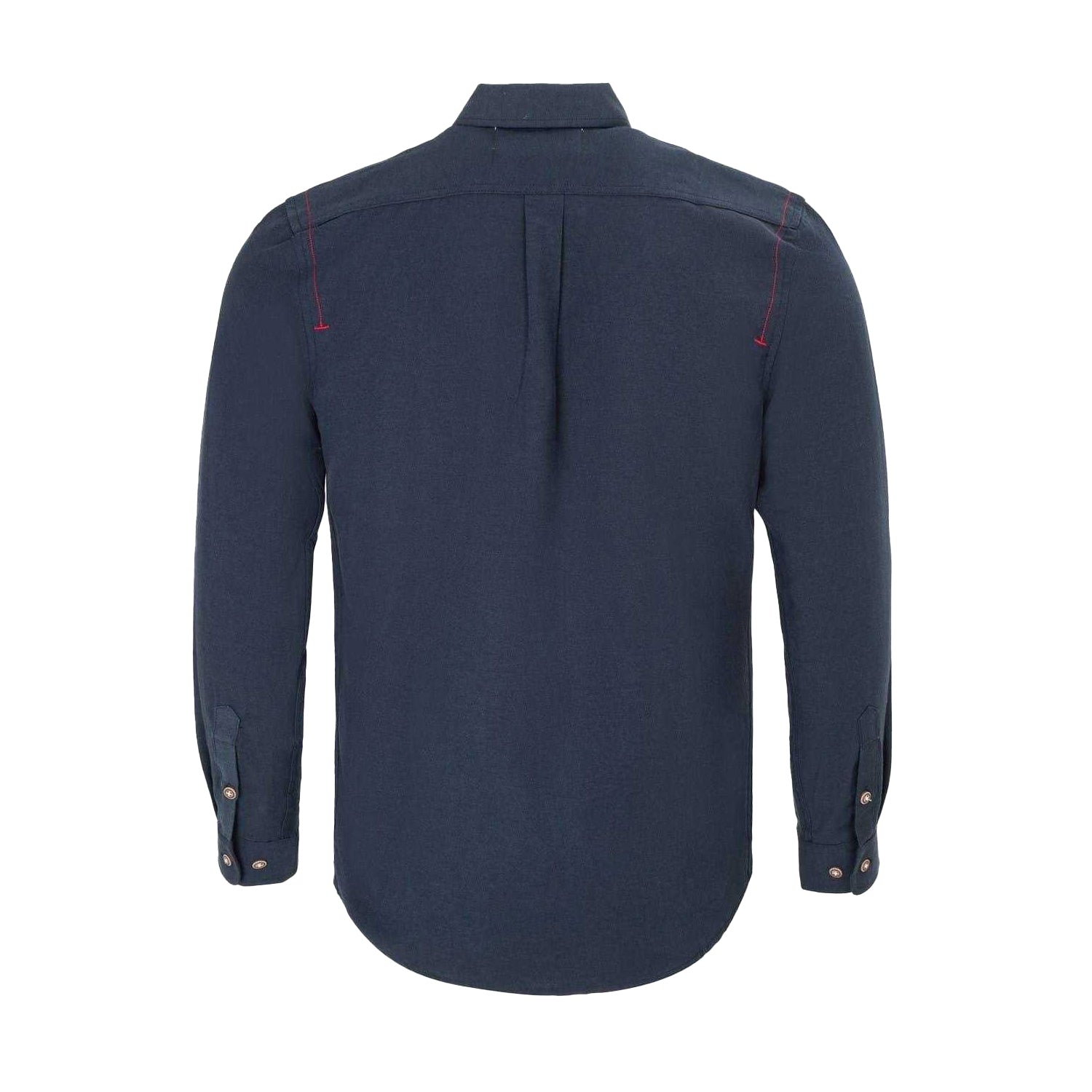 Navy - Back - Firetrap Mens Plain Cotton Blend Shirt