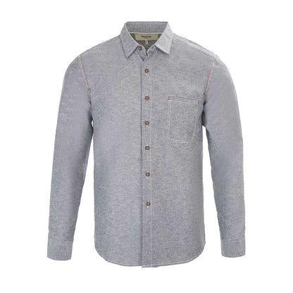 Grey - Front - Firetrap Mens Plain Cotton Blend Shirt