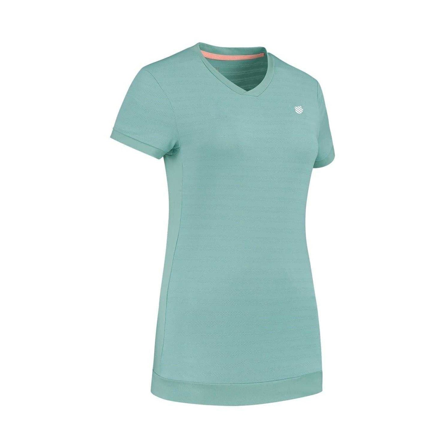 Blue - Back - K-Swiss Womens-Ladies V Neck Regular T-Shirt