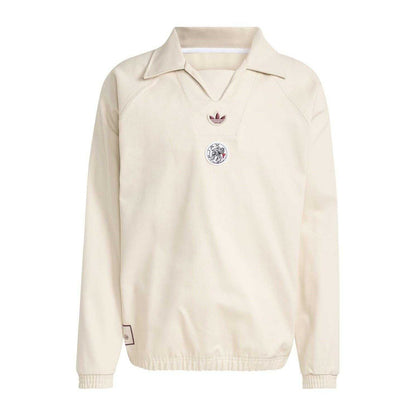 White - Front - Adidas Mens Originals Ajax Amsterdam Drill Top