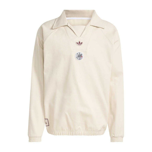 White - Front - Adidas Mens Originals Ajax Amsterdam Drill Top