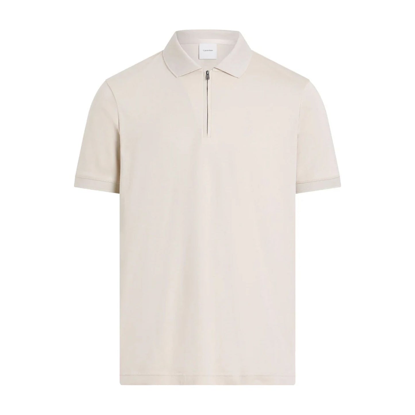 White - Front - Boss Mens Zip Neck Regular Short-Sleeved Polo Shirt