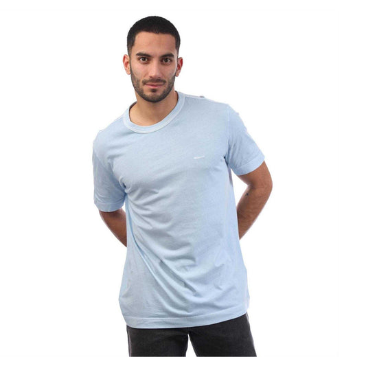 Light Blue - Front - Gant Mens Faded Crew Neck T-Shirt