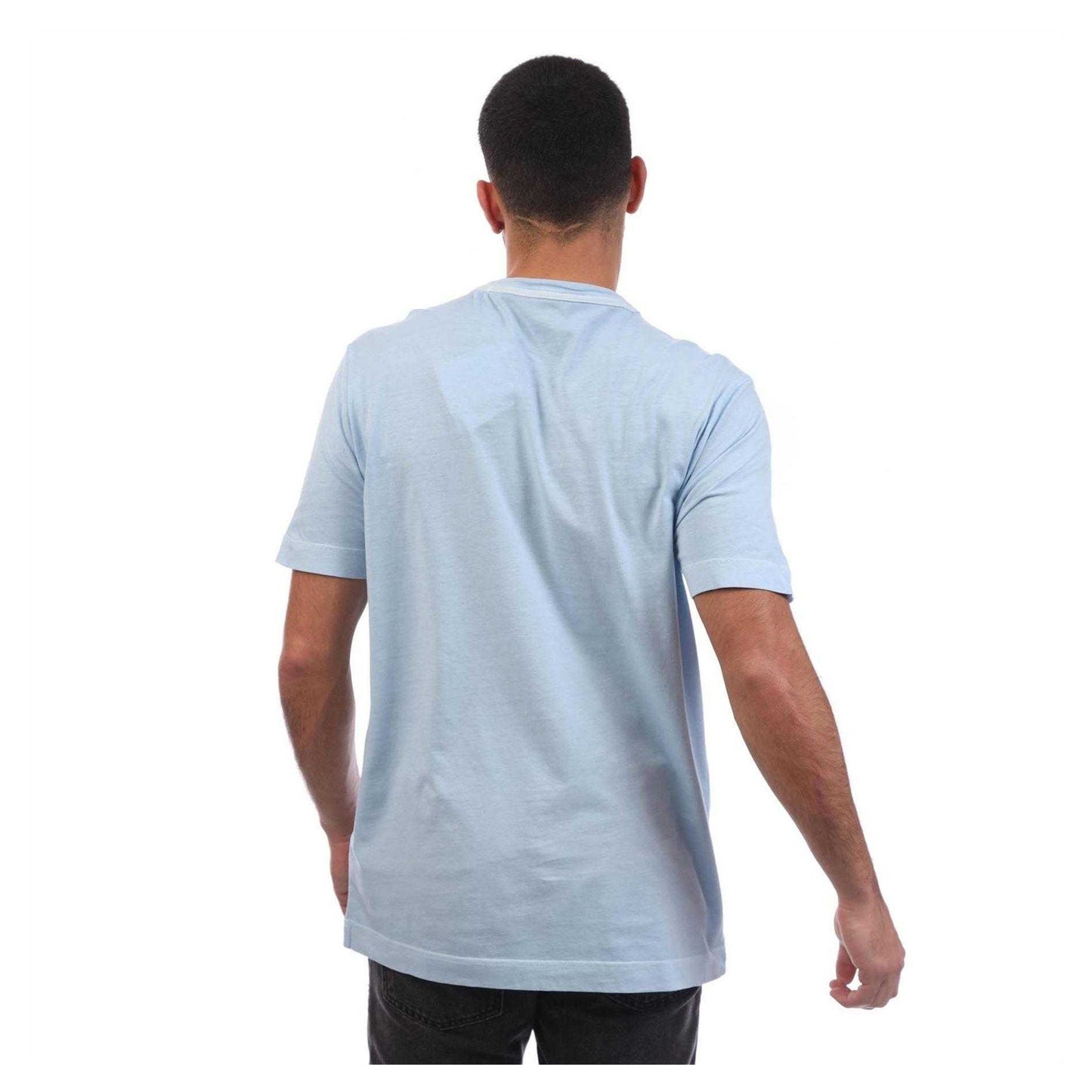 Light Blue - Back - Gant Mens Faded Crew Neck T-Shirt