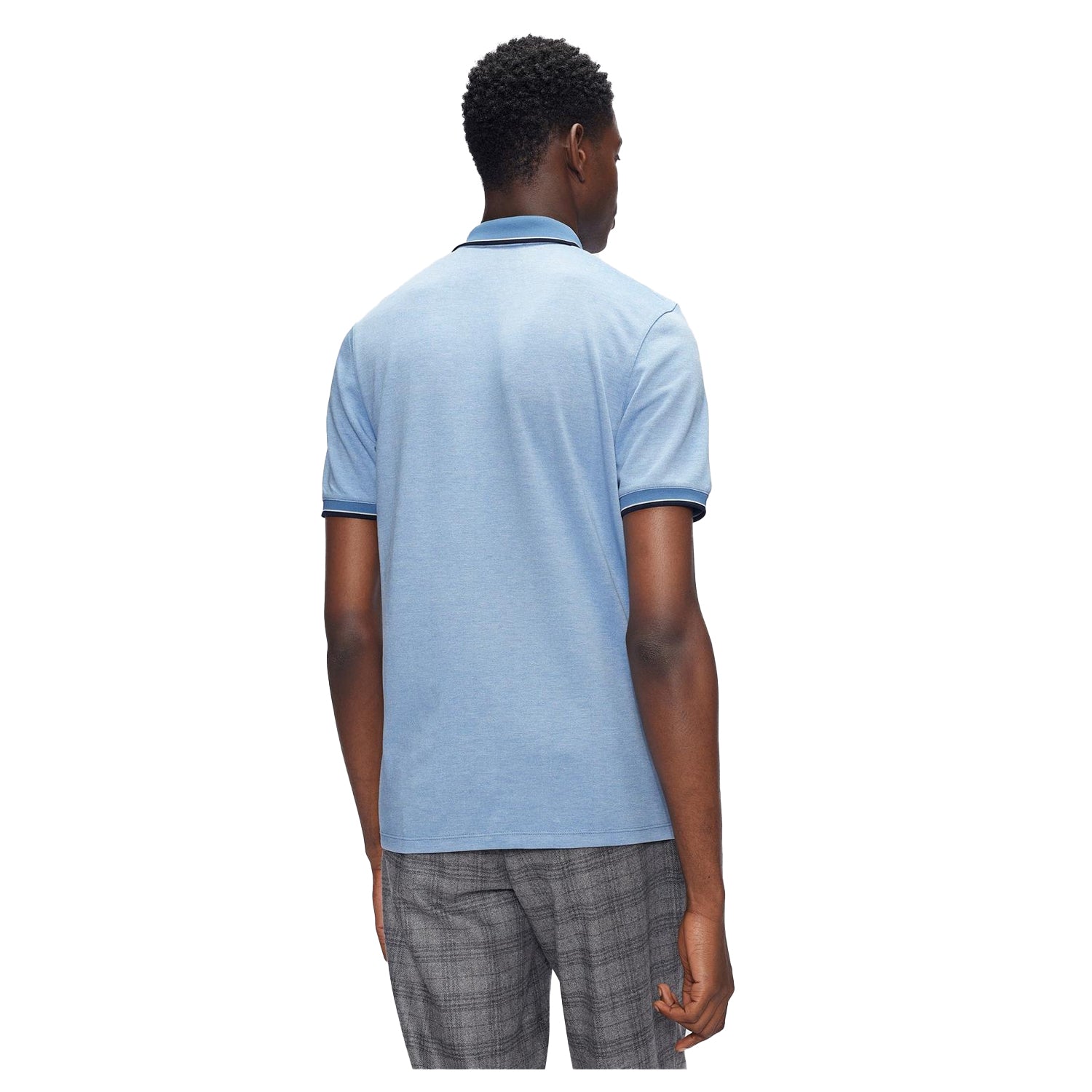 Blue - Back - Ted Baker Mens Chipa Short-Sleeved Polo Shirt