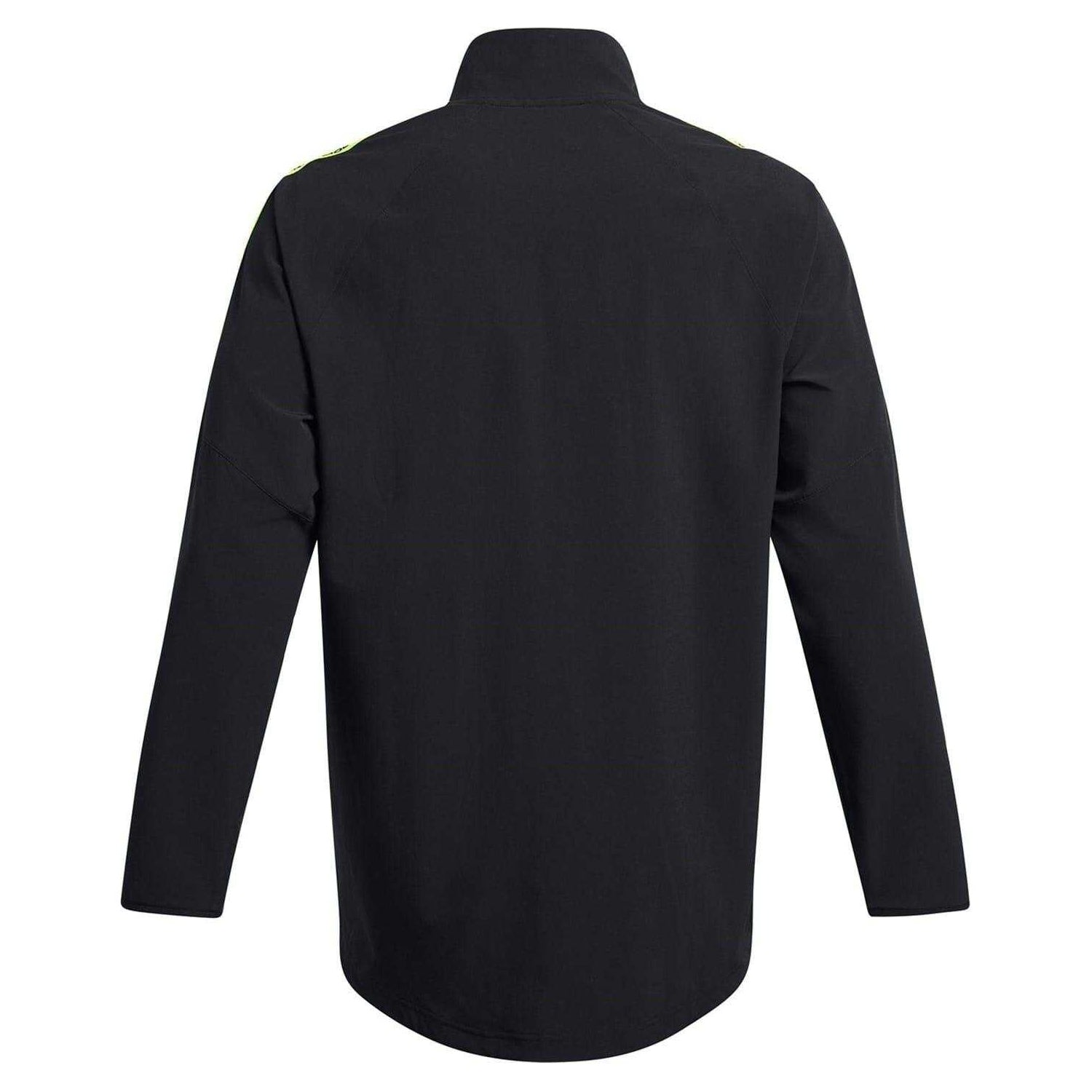 Black - Back - Under Armour Mens Zip Neck Long-Sleeved Athletic Track Top