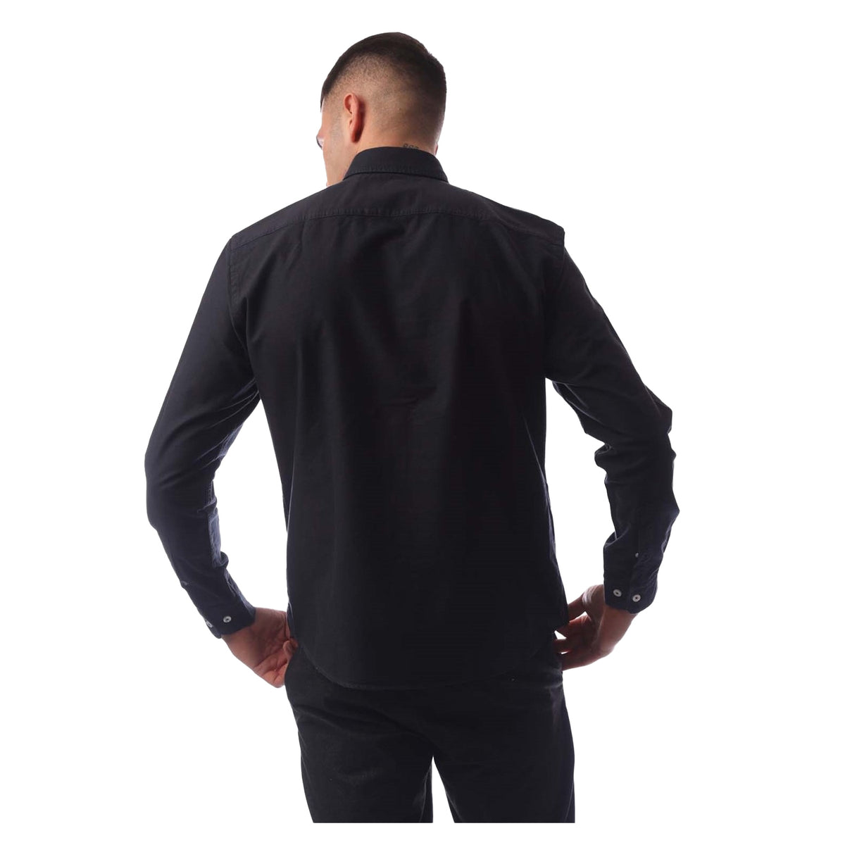Dark Blue - Back - Boss Mens Long-Sleeved Button-Down Shirt