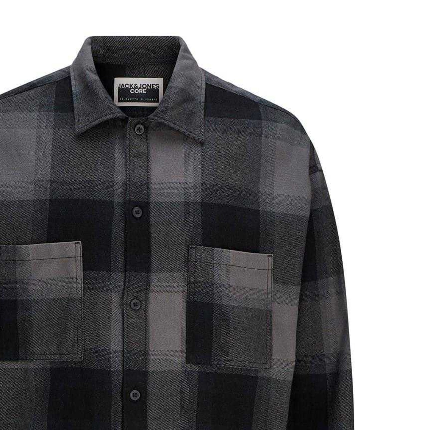Black - Back - Jack And Jones Mens Darren Regular Long-Sleeved Shirt