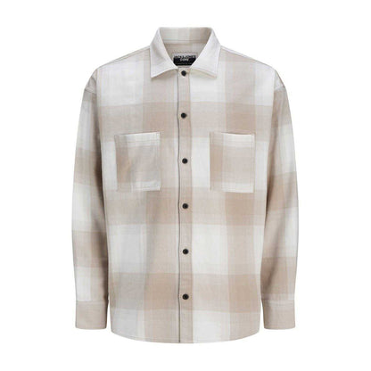 Cloud Dancer - Front - Jack And Jones Mens Darren Regular Long-Sleeved Shirt