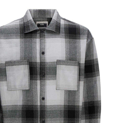 Vapor Blue - Back - Jack And Jones Mens Darren Regular Long-Sleeved Shirt