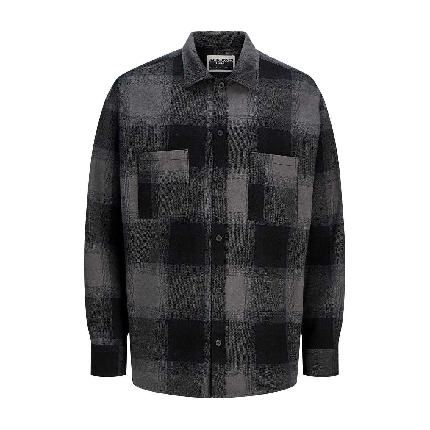 Black - Front - Jack And Jones Mens Darren Regular Long-Sleeved Shirt