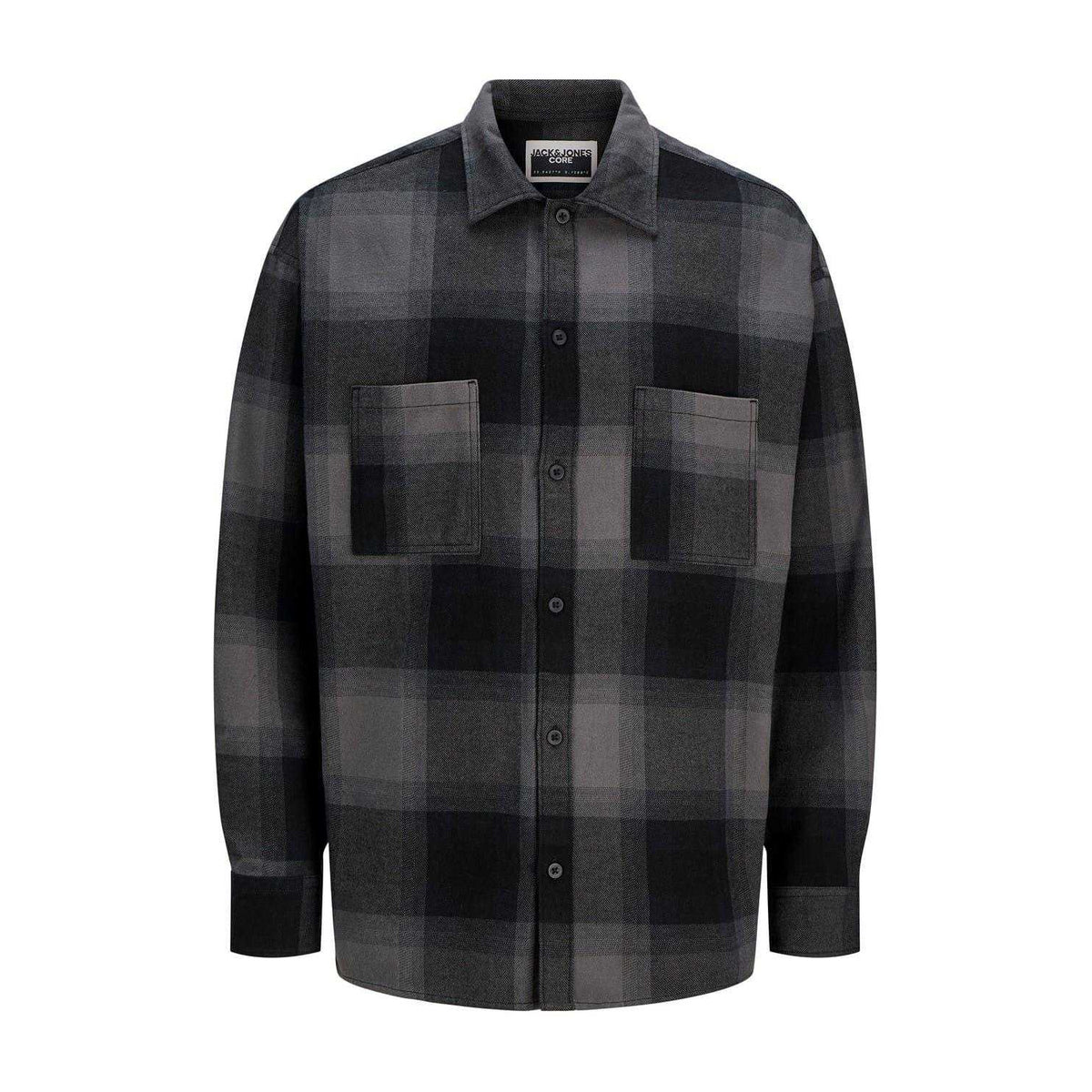 Black - Front - Jack And Jones Mens Darren Regular Long-Sleeved Shirt