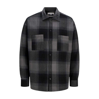 Black - Front - Jack And Jones Mens Darren Regular Long-Sleeved Shirt