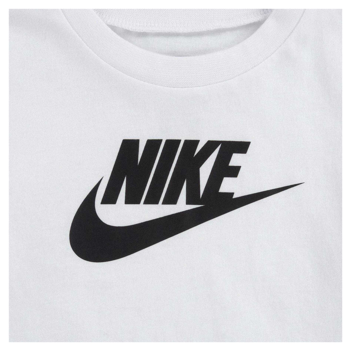 White - Side - Nike Baby Futura Evergreen Swoosh T-Shirt