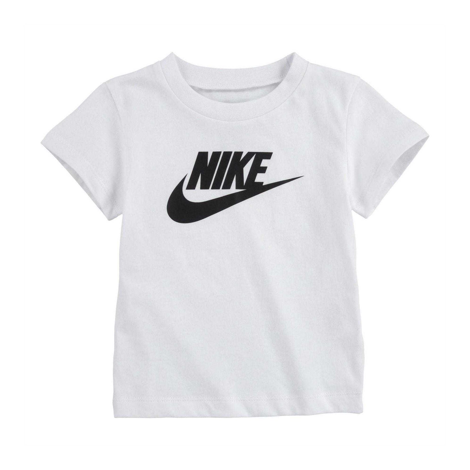 White - Front - Nike Baby Futura Evergreen Swoosh T-Shirt