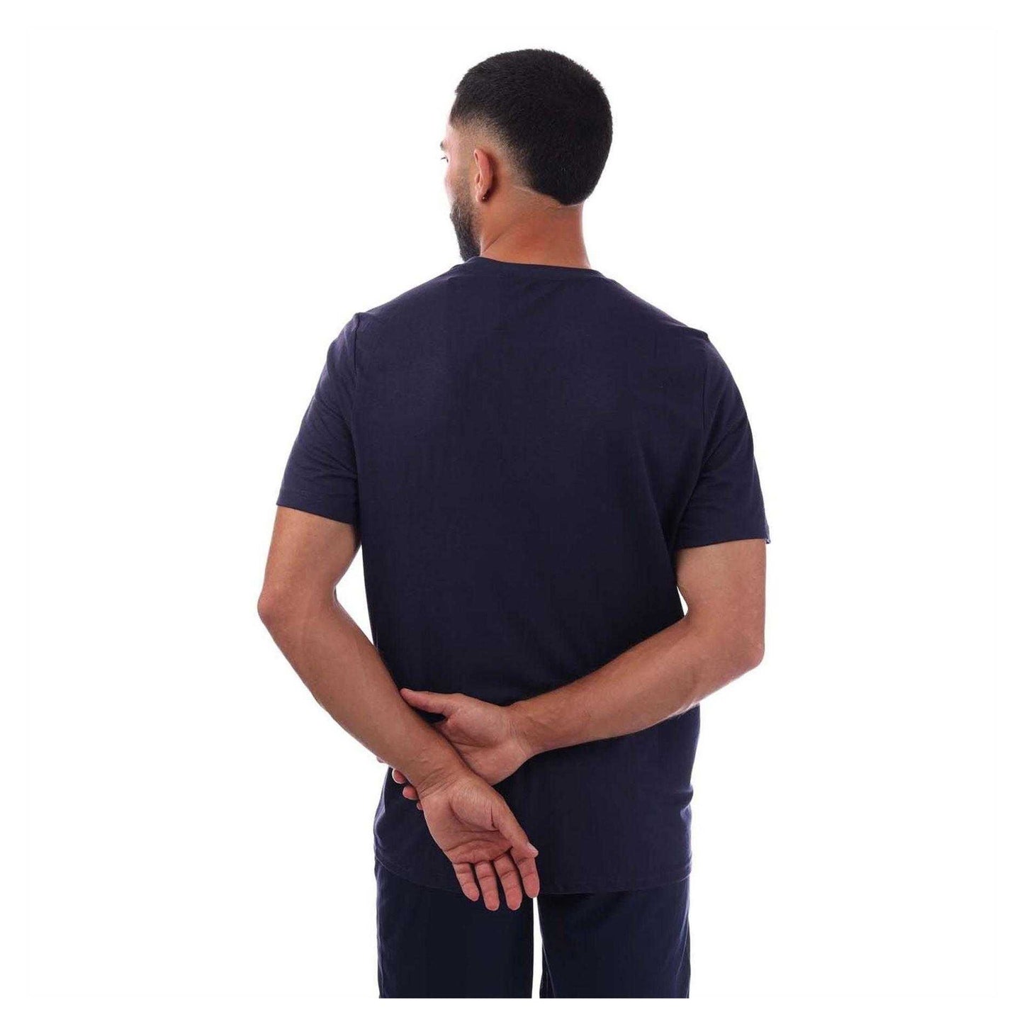 Navy - Back - Puma Mens TeamFINAL Casuals Logo T-Shirt