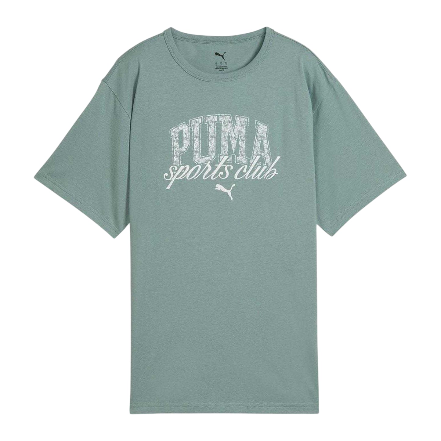 Green - Front - Puma Mens Graphic Logo Relaxed Fit T-Shirt