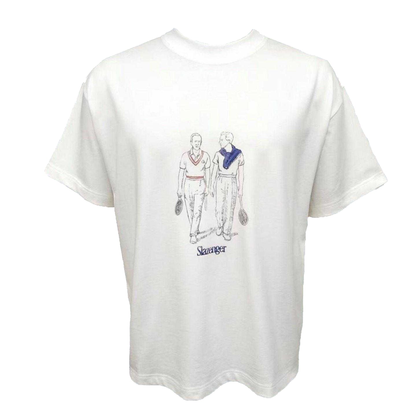 White - Front - Slazenger Mens Off-Court Warm Down Regular T-Shirt