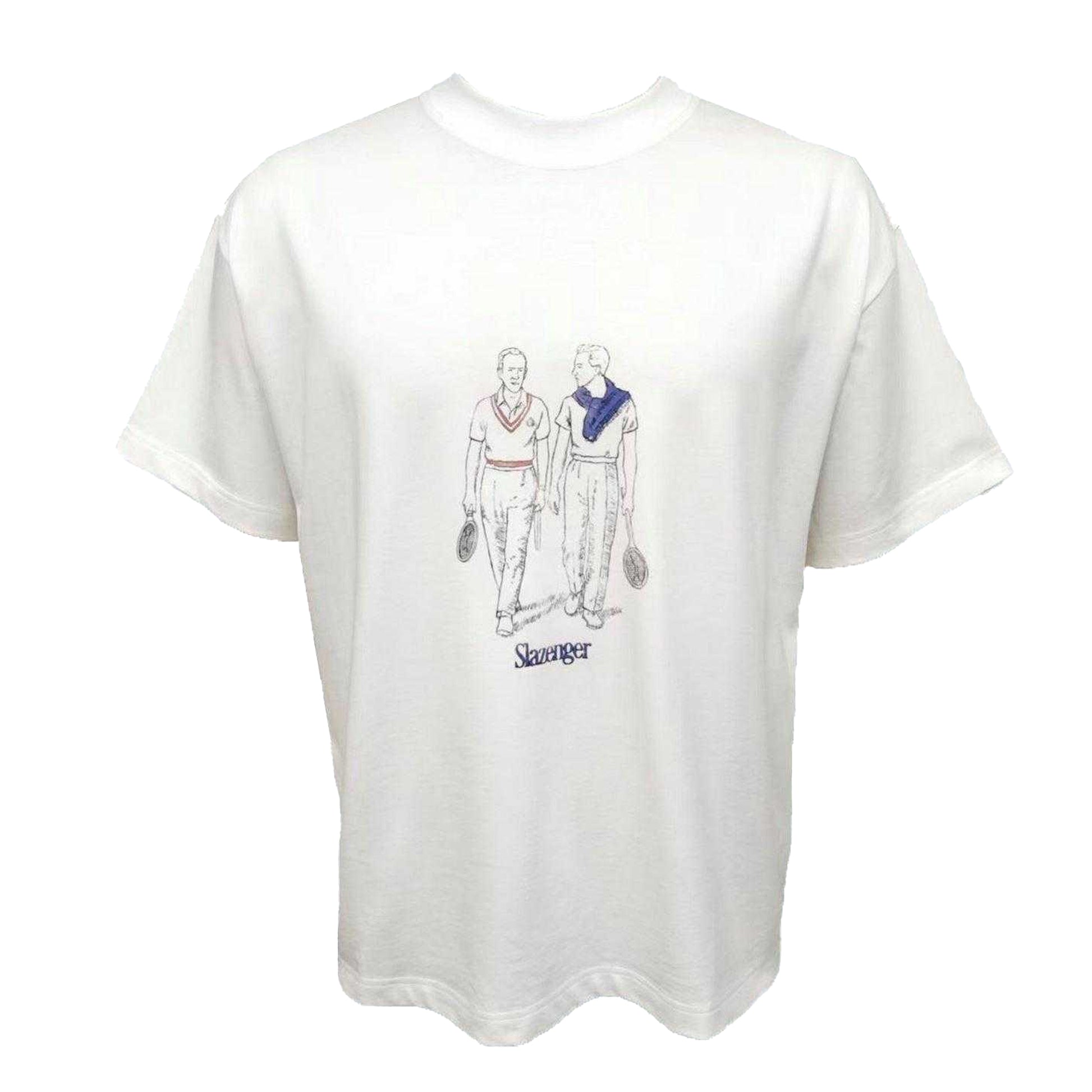 White - Front - Slazenger Mens Off-Court Warm Down Regular T-Shirt