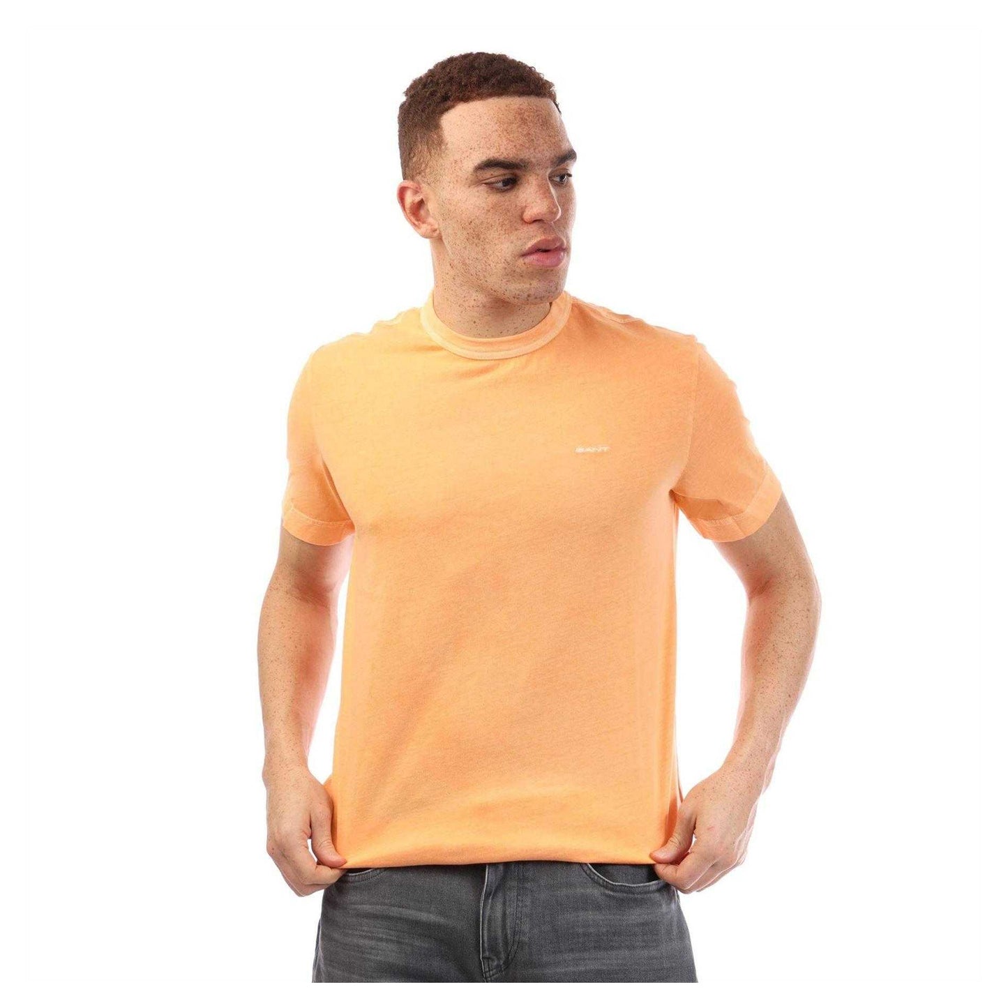 Orange - Front - Gant Mens Cotton Regular T-Shirt
