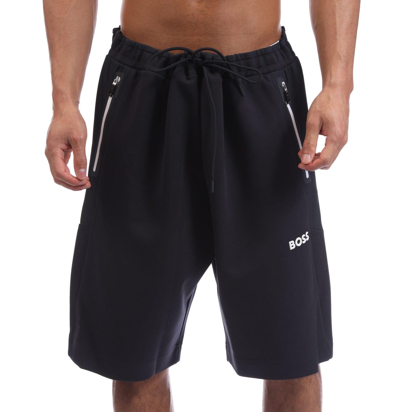 Dark Blue - Back - Boss Mens Headlo 1 Fleece Shorts