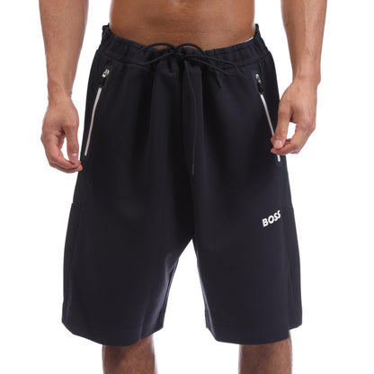 Dark Blue - Back - Boss Mens Headlo 1 Fleece Shorts
