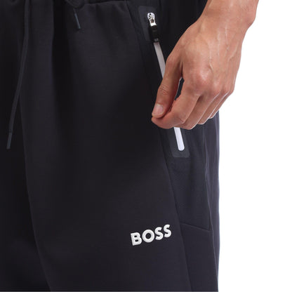 Dark Blue - Side - Boss Mens Headlo 1 Fleece Shorts