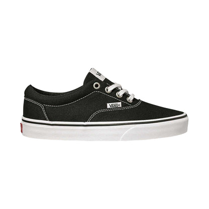 Black-White - Front - Vans Womens-Ladies Doheny Canvas Flat Trainers