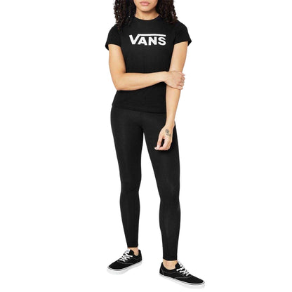 Black-White - Back - Vans Womens-Ladies Doheny Canvas Flat Trainers
