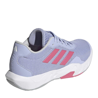 Violet - Back - Adidas Womens-Ladies Amplimove 3 Stripes Lace Up Flat Trainers