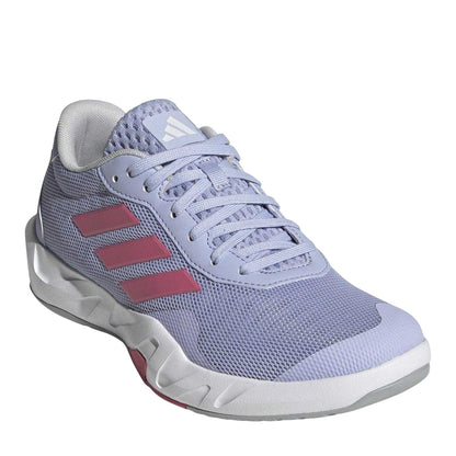 Violet - Front - Adidas Womens-Ladies Amplimove 3 Stripes Lace Up Flat Trainers
