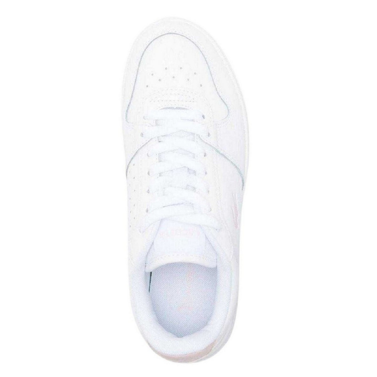 White-Pink - Back - Lacoste Womens-Ladies The Court Ace Leather Flat Trainers