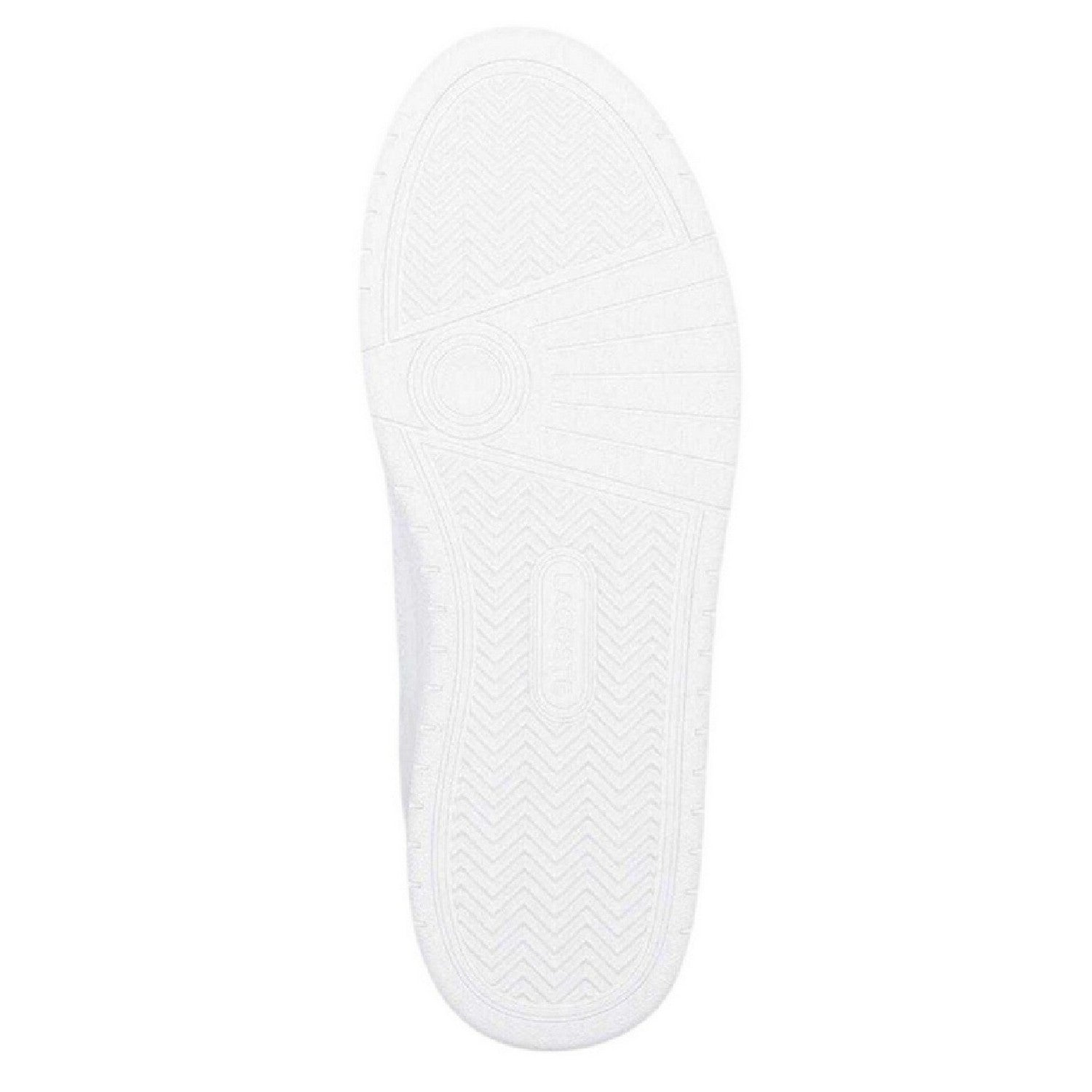 White-Pink - Side - Lacoste Womens-Ladies The Court Ace Leather Flat Trainers