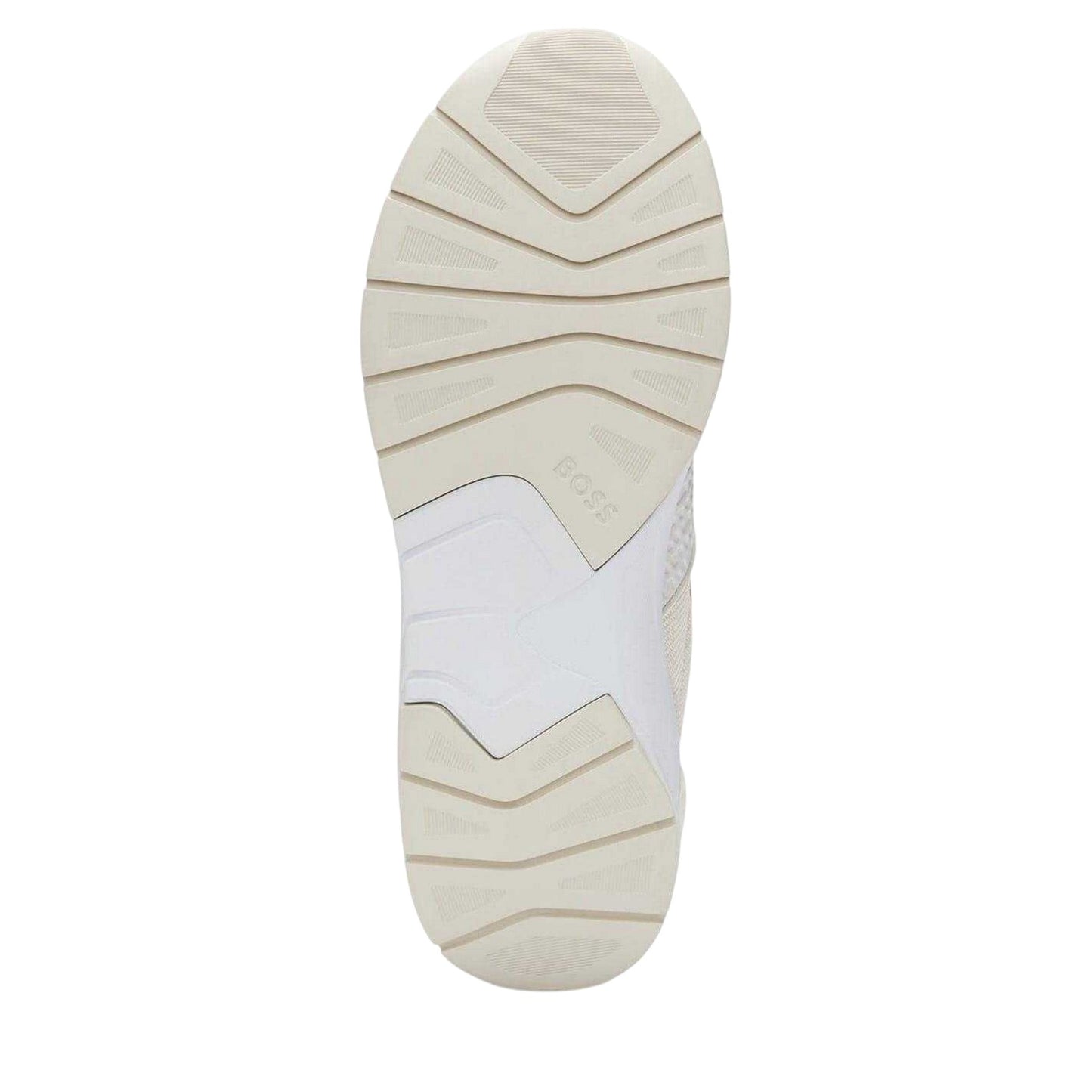White - Side - Boss Womens-Ladies Skylar Suede Trainers