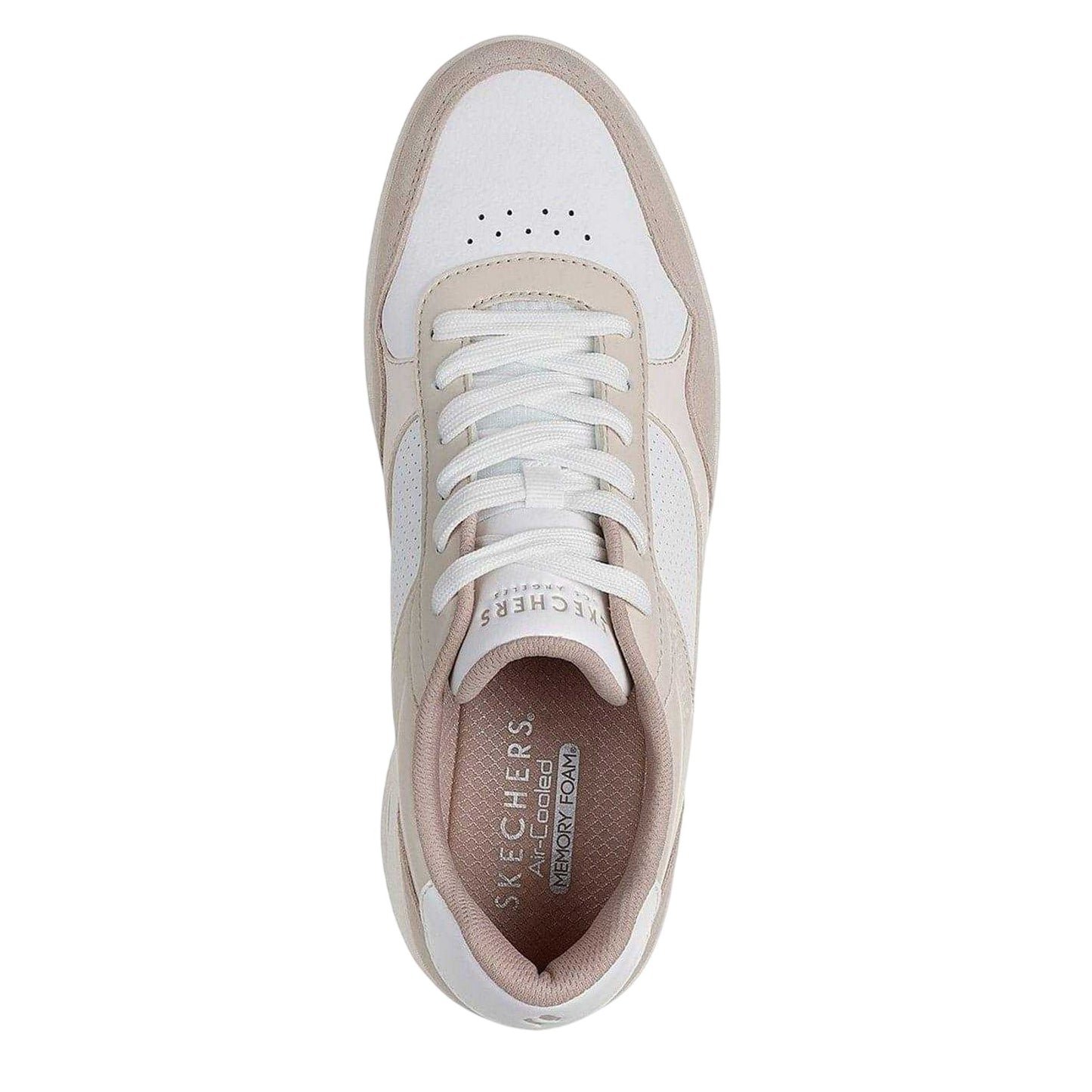 White - Lifestyle - Skechers Mens Uno Suede Skech-Air Flat Trainers